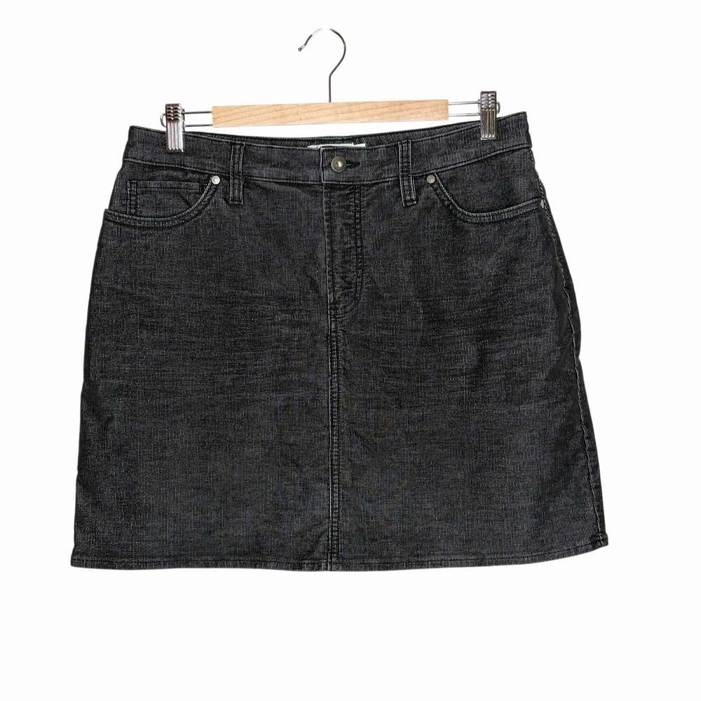 Carve Designs Corduroy Mini Skirt Black Womens 10 Granola Girl Organic Cotton